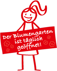 Der Blumengarten ist täglich geöffnet